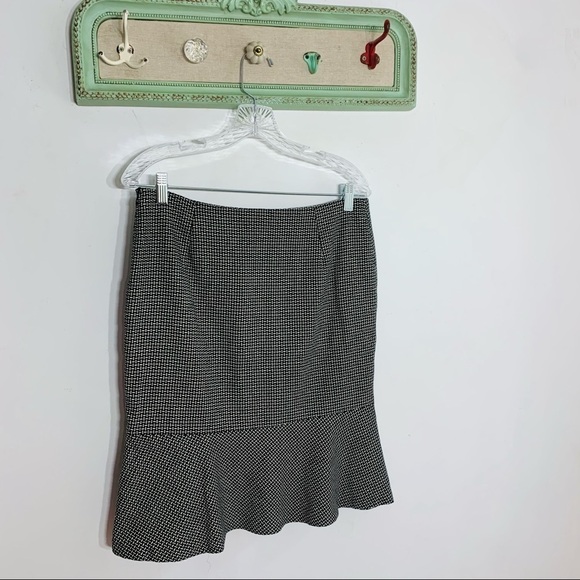 Jess Basic Wool Blend Skirt Suit classic black & White academia preppy 8 - Picture 8 of 11